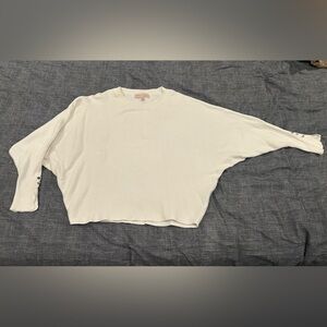 Philosophy White Ribbed Sweater